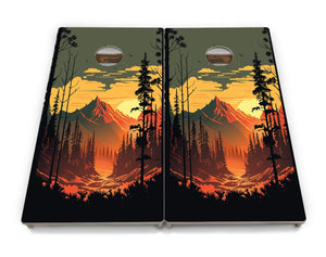 Mountain Sunset Cornhole Boards - Professional Tournament Series by Cornhole Solutions, custom cornhole board detail photo 10