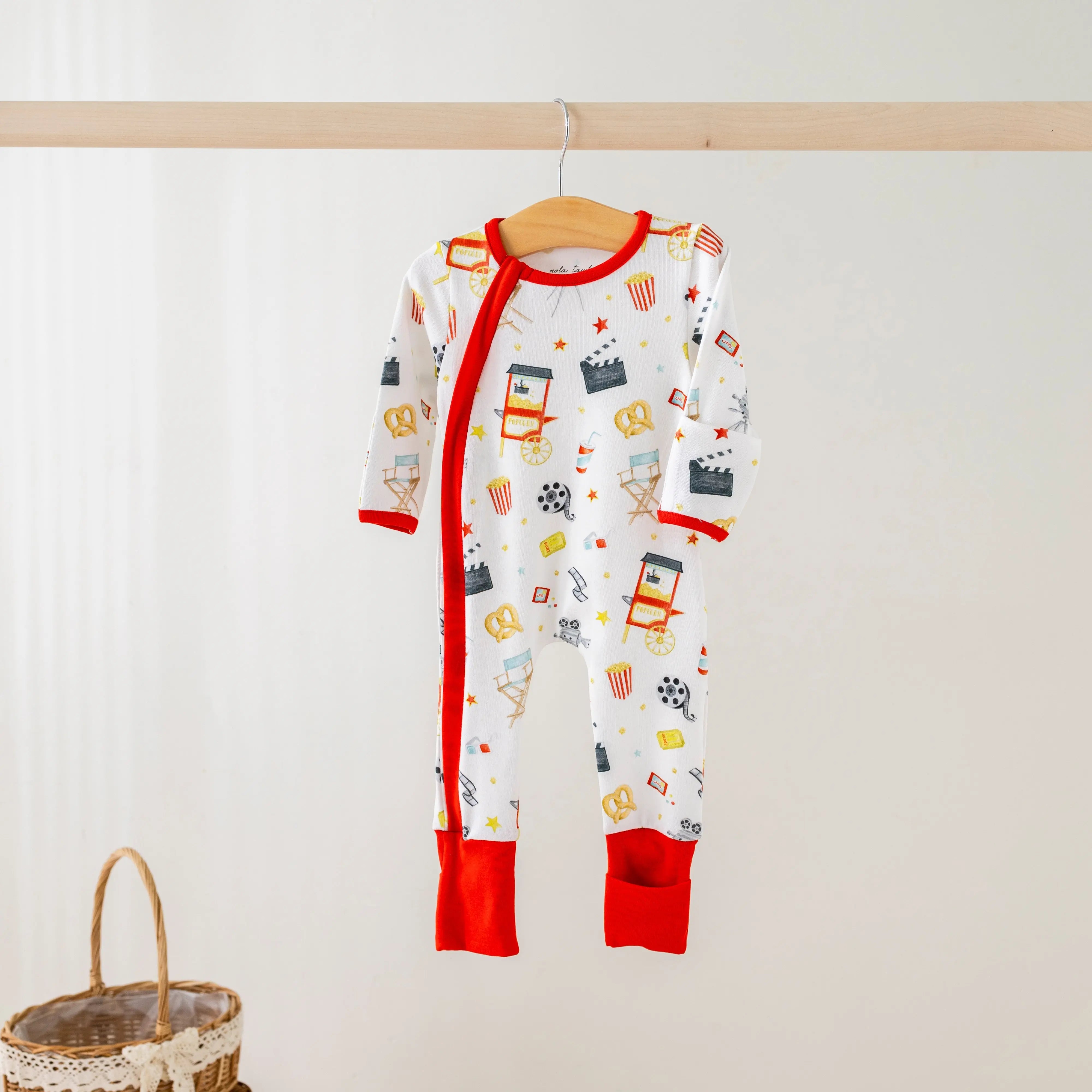 Movie Night Organic Cotton Pajamas by Nola Tawk, Southern food gift detail photo 2