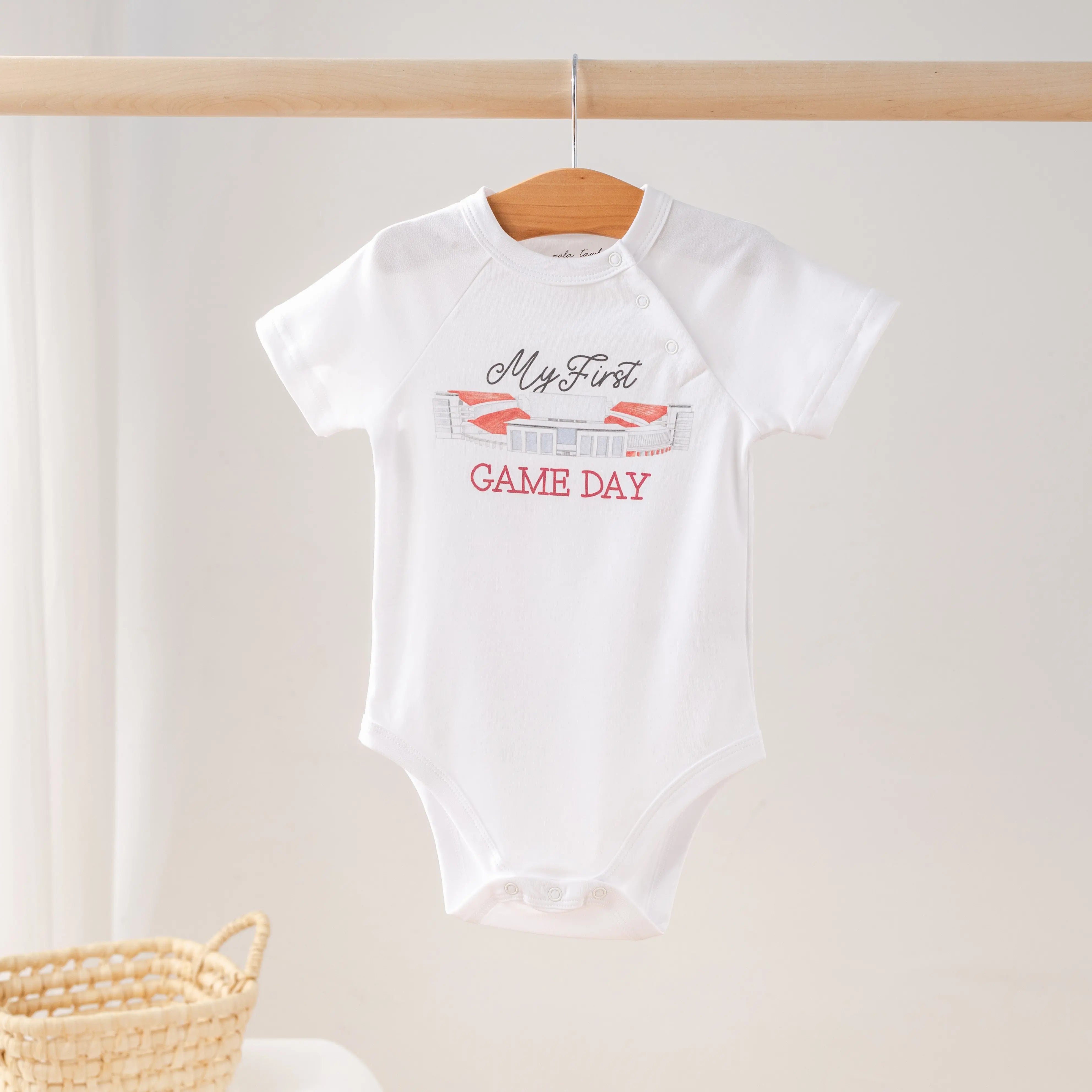 My First Game Day - Arkansas Organic Cotton Onesie Nola Tawk