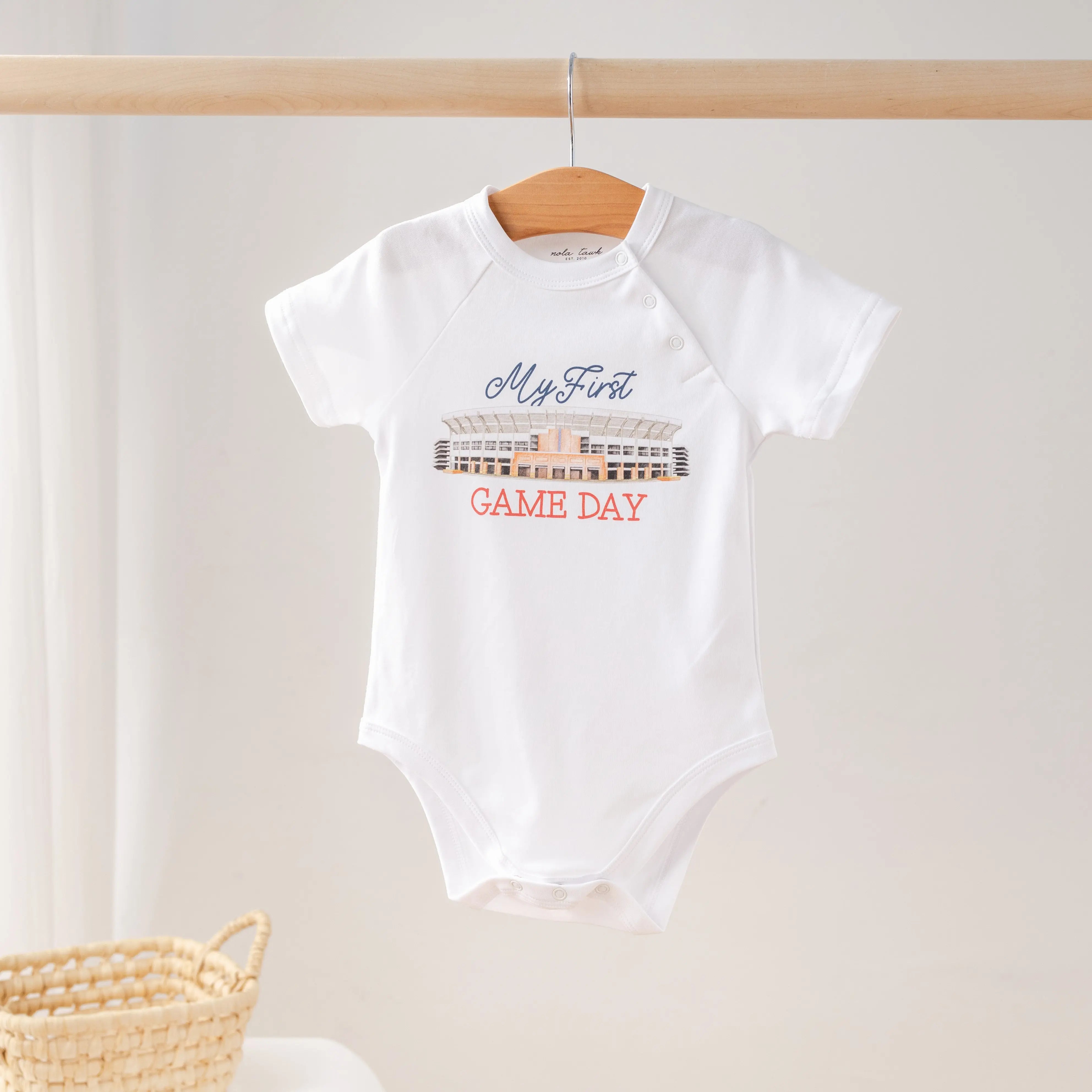 My First Game Day - Auburn Organic Cotton Onesie Nola Tawk