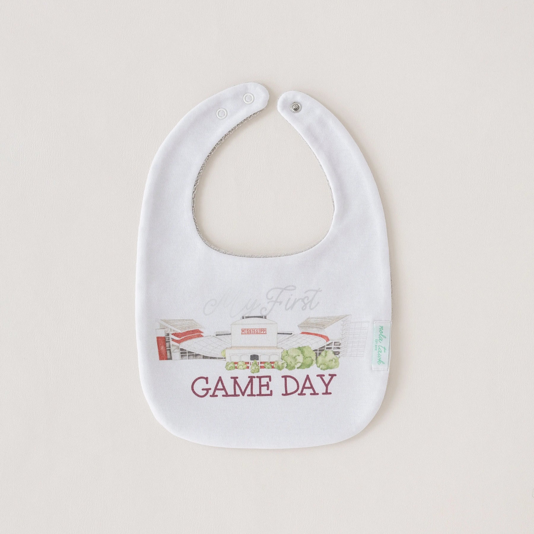 My First Game Day - Mississippi Organic Cotton Baby Bib Nola Tawk