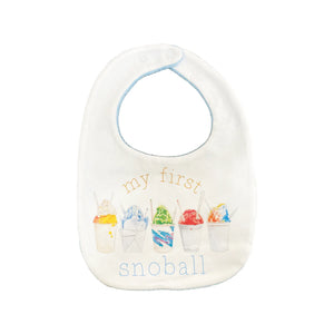 My First Snoball Organic Cotton Baby Bib by Nola Tawk, children's boutique clothing main product photo