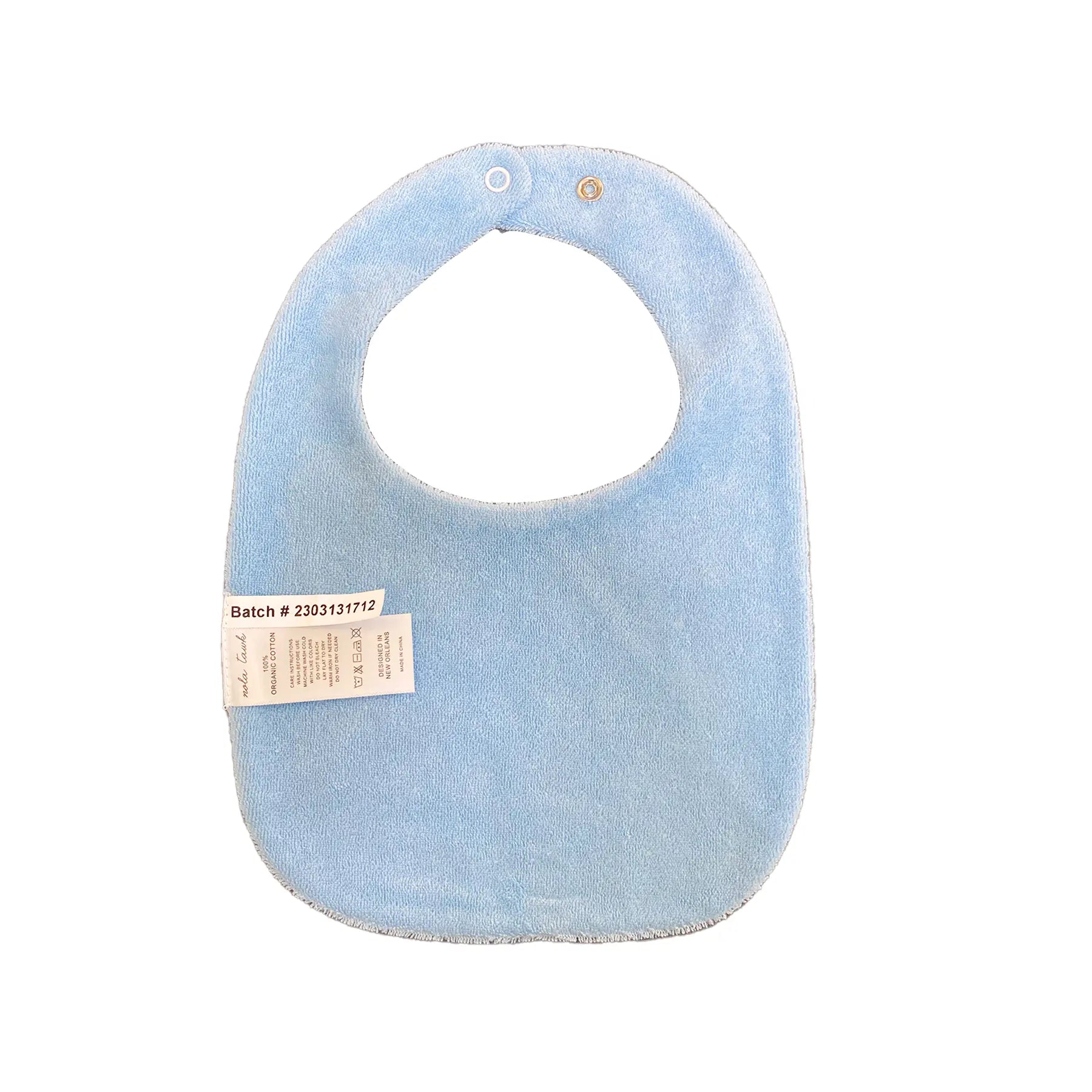 My First Snoball Organic Cotton Baby Bib by Nola Tawk, children's boutique clothing detail photo 2