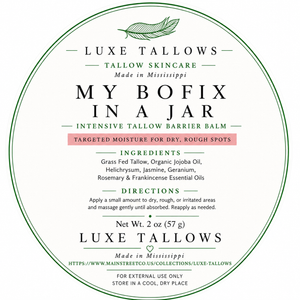 My Bofix In a Jar top label