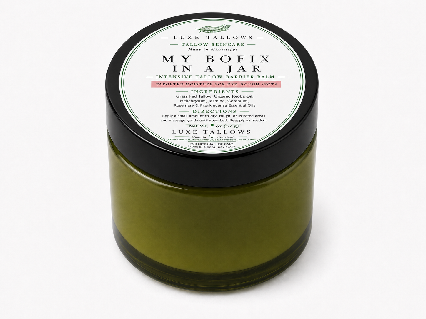 My bofix in a green jar with lid on