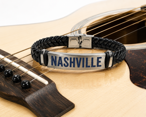 Bracelet with 'NASHVILLE' on a guitar