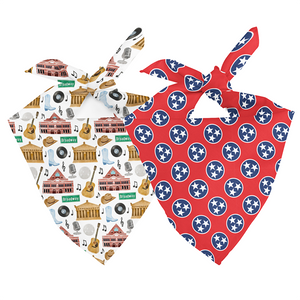 Nashville Tennessee Reversible Dog Bandana