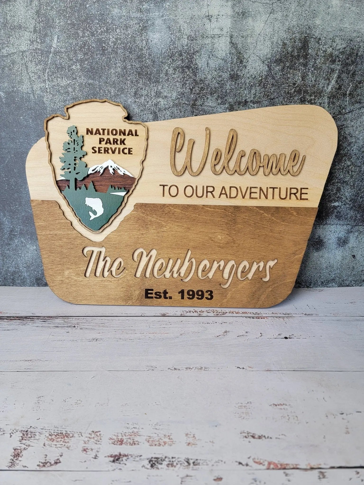 National Park Service Welcome Sign by EverLee Creations, Southern home decor detail photo 2