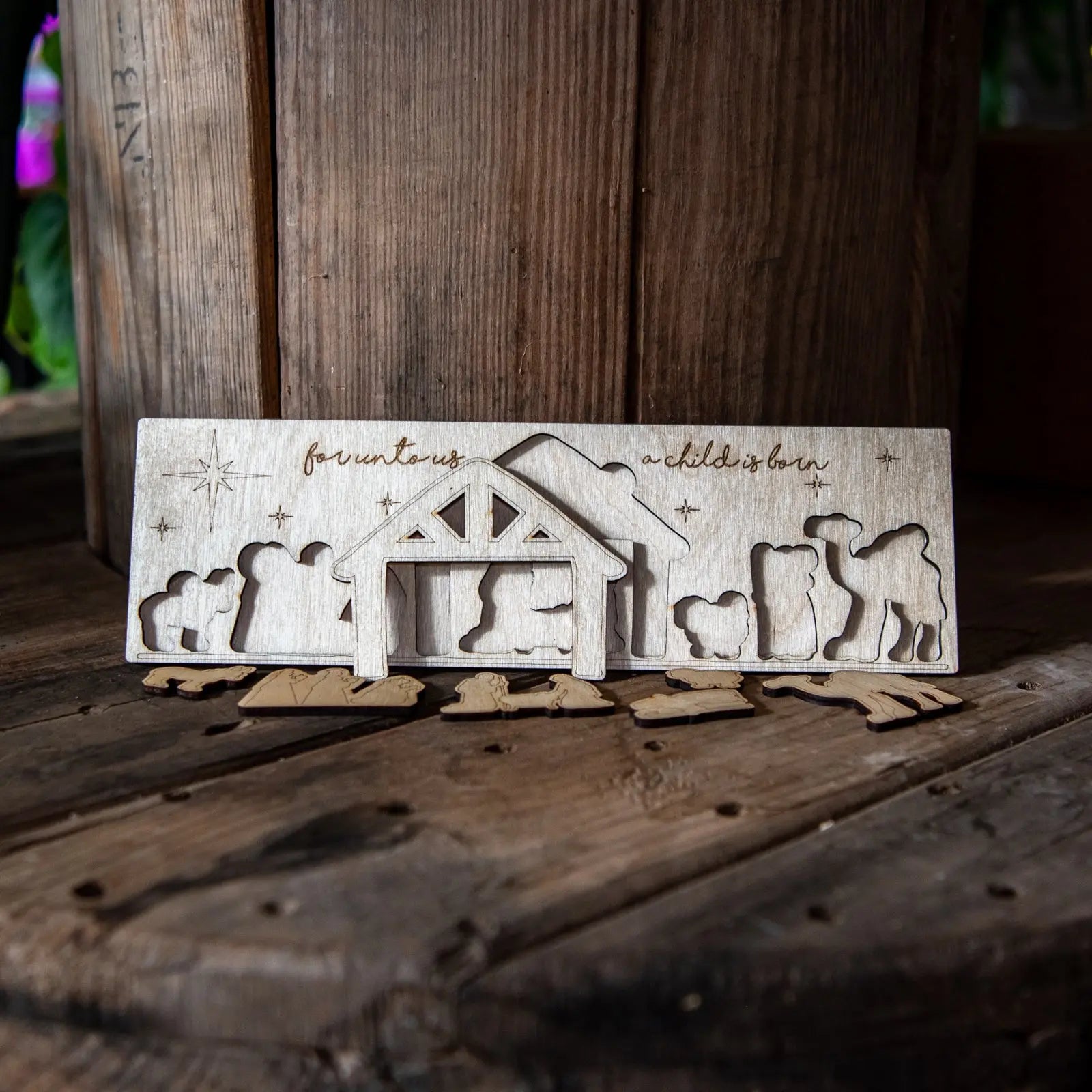 Nativity Wood Puzzle by Still Magnolia, pet accessory detail photo 2