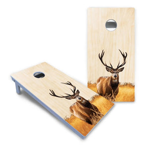 Natural Deer & Fish Cornhole Boards - All Weather Series Cornhole Solutions