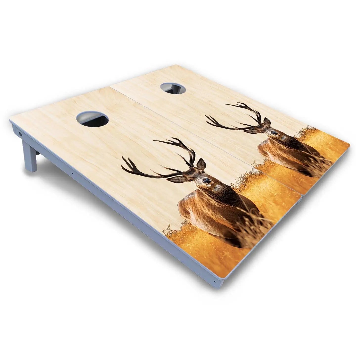 Natural Deer & Fish Cornhole Boards - All Weather Series Cornhole Solutions