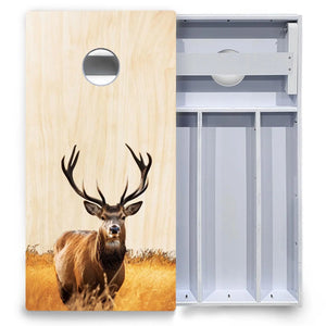 Natural Deer & Fish Cornhole Boards - All Weather Series Cornhole Solutions