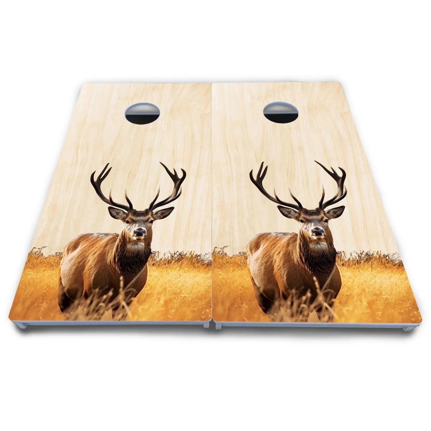 Natural Deer & Fish Cornhole Boards - All Weather Series Cornhole Solutions