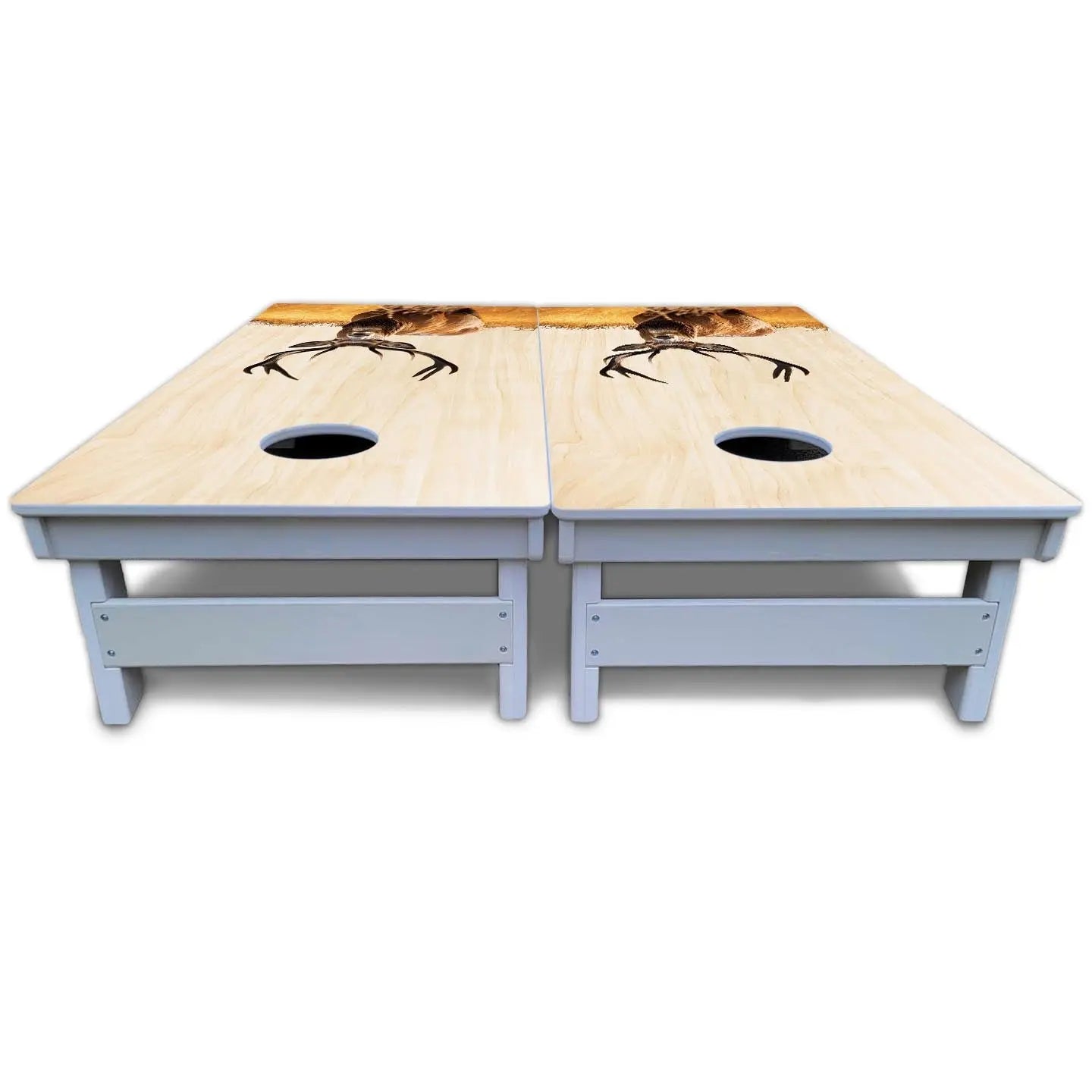 Natural Deer & Fish Cornhole Boards - All Weather Series Cornhole Solutions