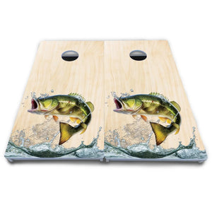 Natural Deer & Fish Cornhole Boards - All Weather Series Cornhole Solutions