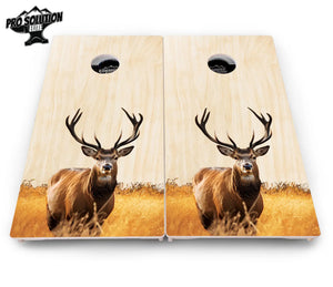 Natural Deer & Fish Cornhole Boards - Pro Solution Elite Series Cornhole Solutions
