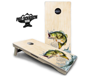 Natural Deer & Fish Cornhole Boards - Pro Solution Elite Series Cornhole Solutions