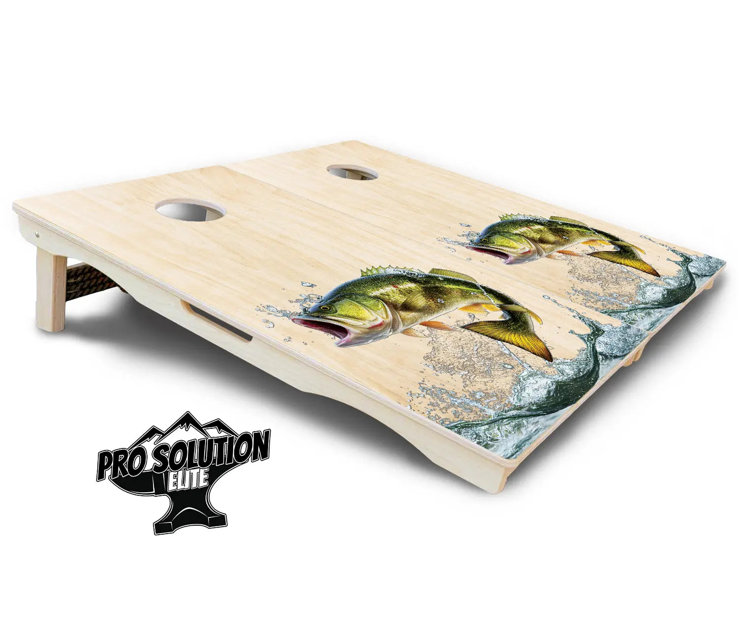 Natural Deer & Fish Cornhole Boards - Pro Solution Elite Series Cornhole Solutions