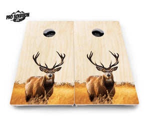 Natural Deer & Fish Cornhole Boards - Pro Solution Lite Series Cornhole Solutions