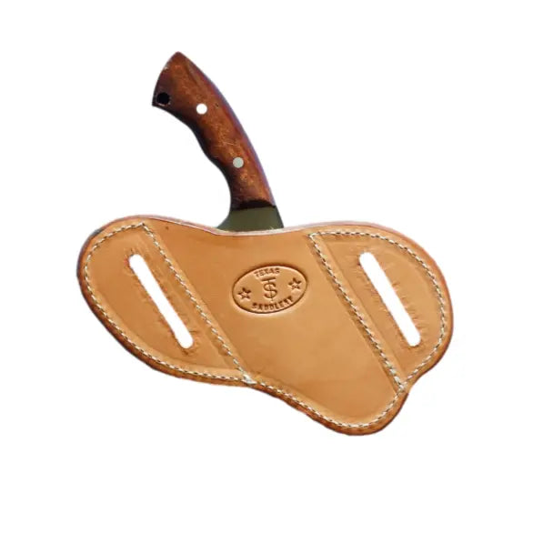 Natural Plain Knife Sheath by Texas Saddlery, leather knife sheath main product photo