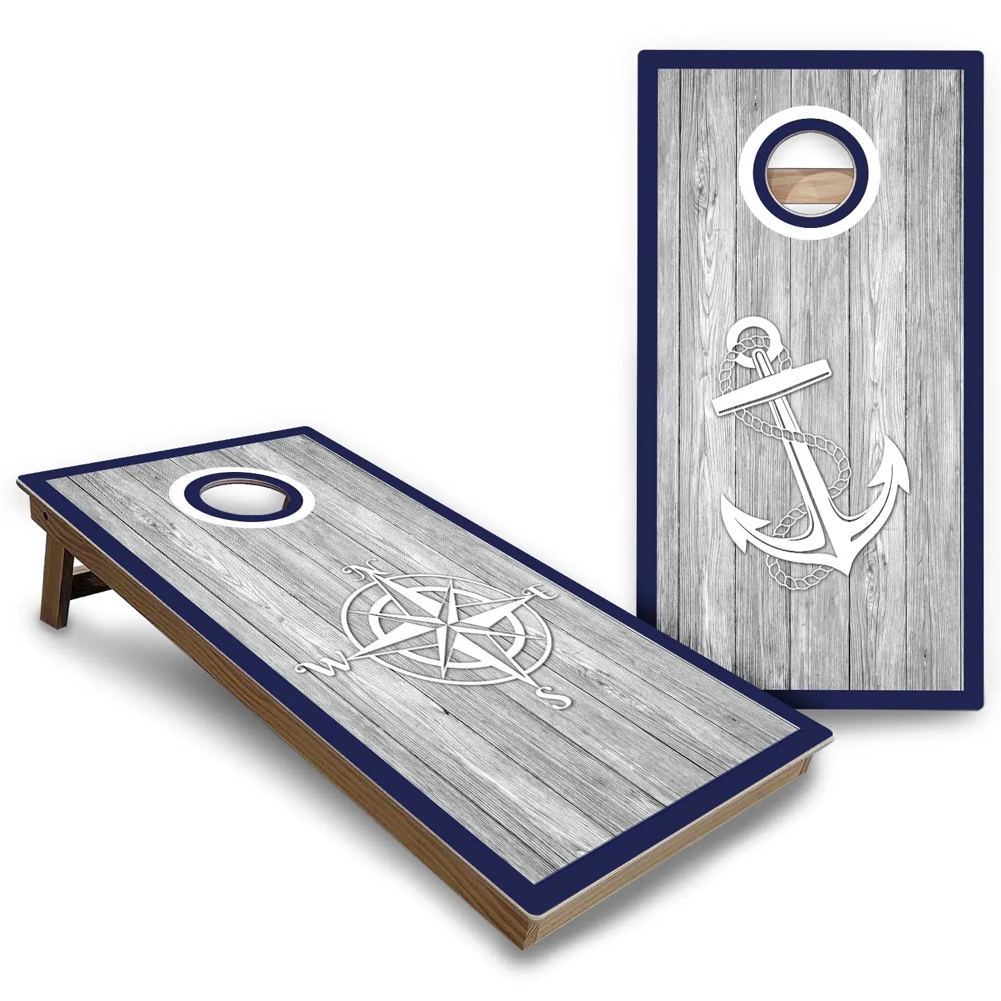 Nautical Cornhole Boards - Backyard Series Cornhole Solutions