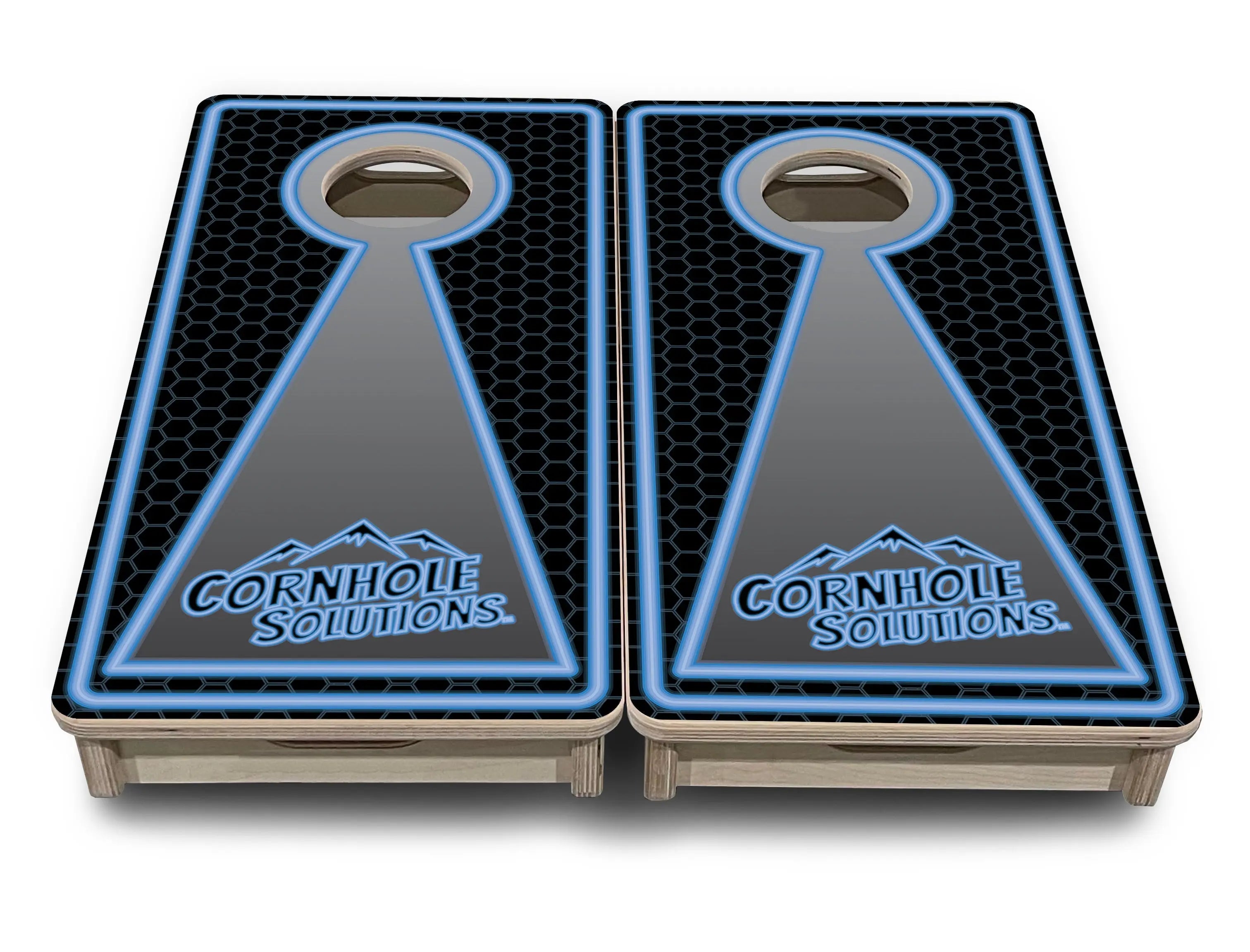 Neon - Mini Cornhole Board Set (12" x 24") with 8 Mini Bags by Cornhole Solutions, custom cornhole board detail photo 2