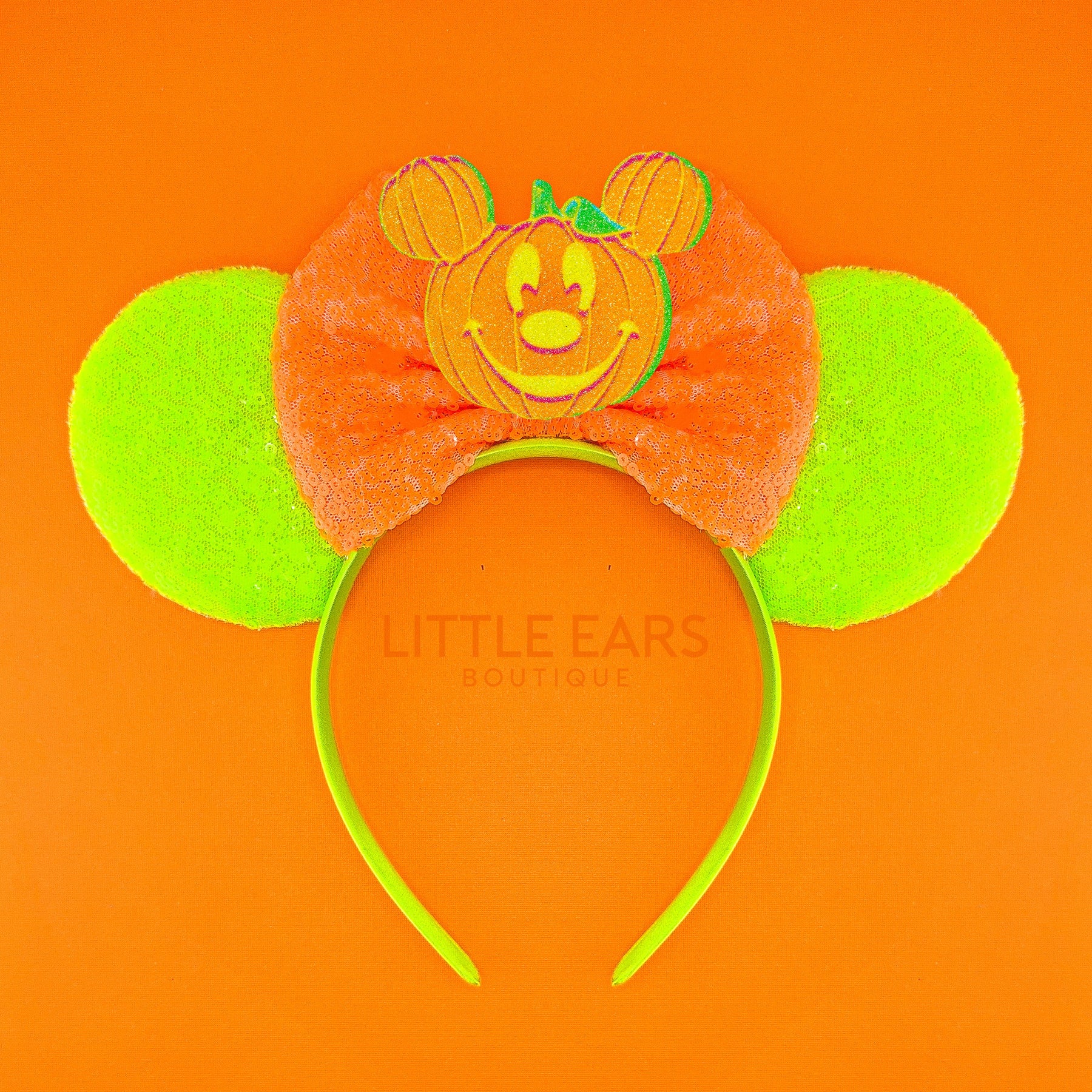 Neon Mickey Pumpkin Ears