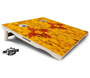 New Mexico Flag Cornhole Boards - Pro Solution Lite Series Cornhole Solutions