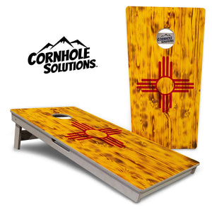 New Mexico Flag Cornhole Boards - Professional Tournament Series Cornhole Solutions