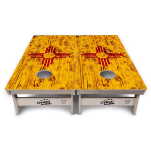 New Mexico Flag Cornhole Boards - Professional Tournament Series Cornhole Solutions