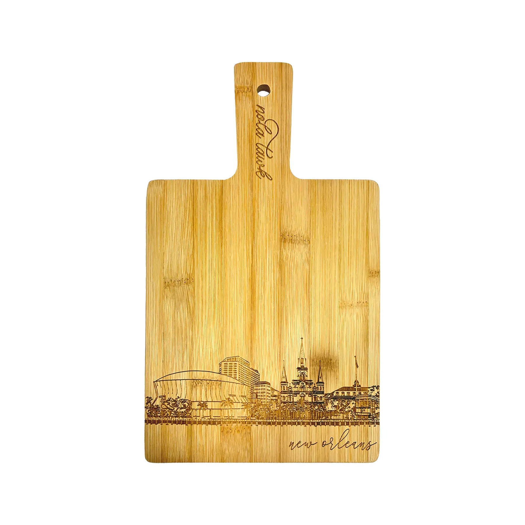 New Orleans Skyline Bamboo Cutting Board Nola Tawk