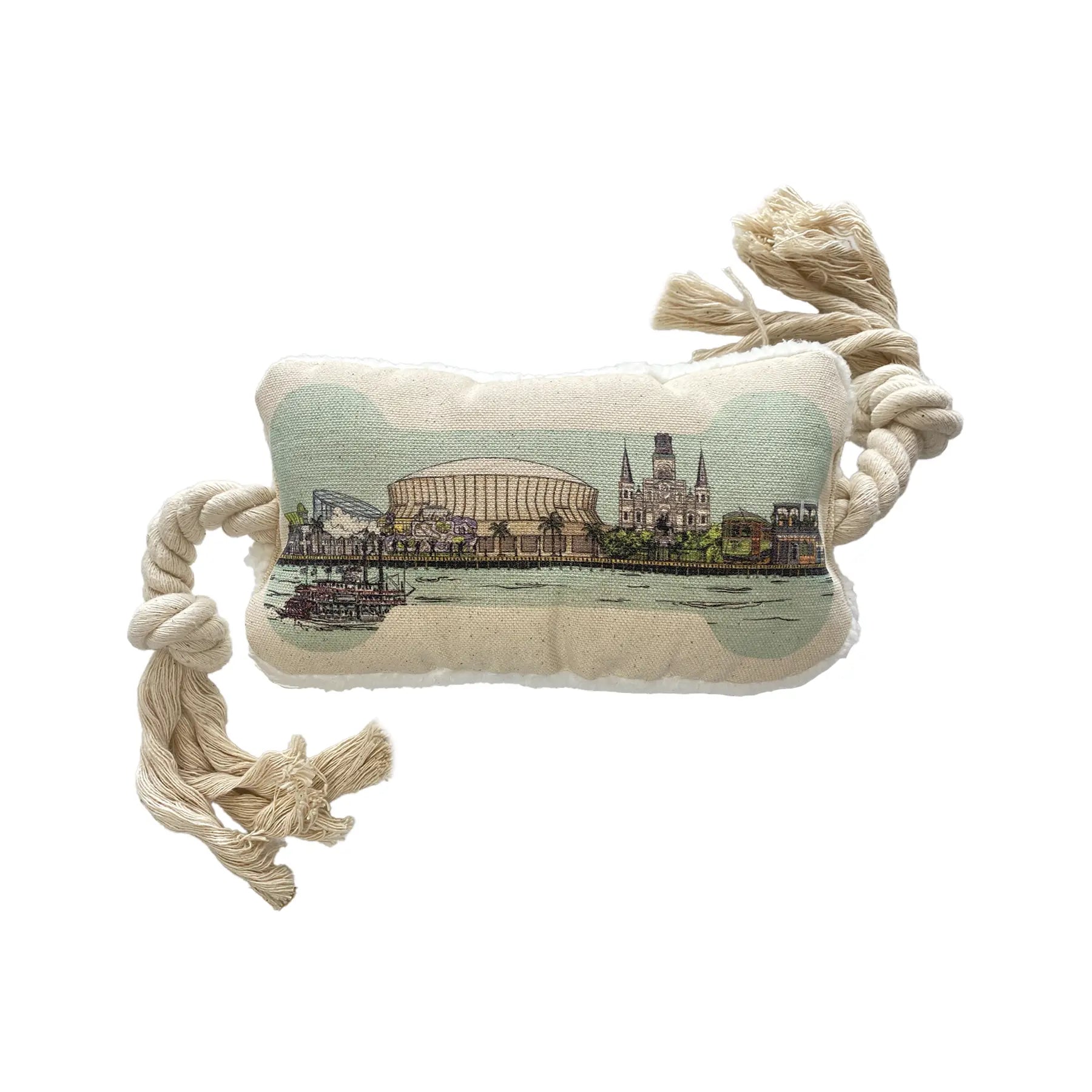 New Orleans Skyline Dog Rope Toy (No Text) by Nola Tawk, 3D printed gift main product photo