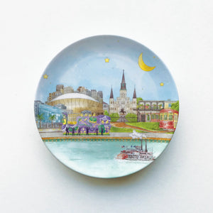 New Orleans Skyline Melamine Dessert Plates Nola Tawk