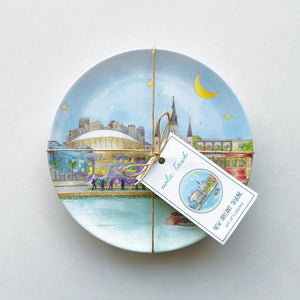 New Orleans Skyline Melamine Dessert Plates Nola Tawk