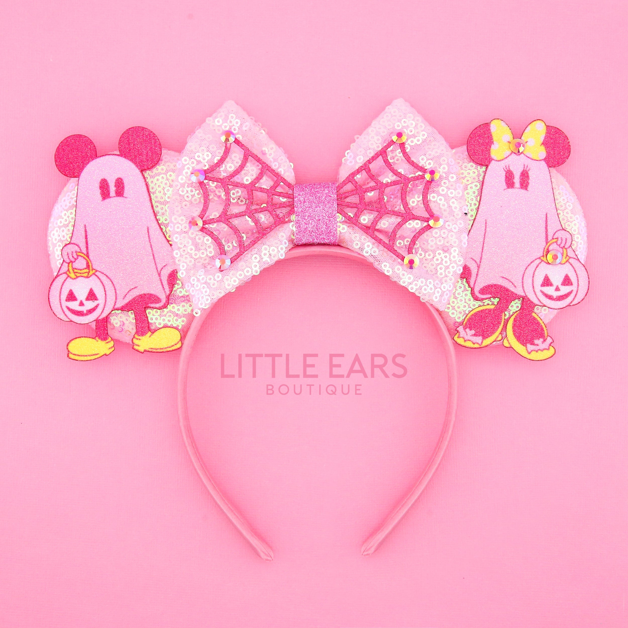 New Pink Ghosts Halloween Ears by Little Ears Boutique, travel planning service main product photo