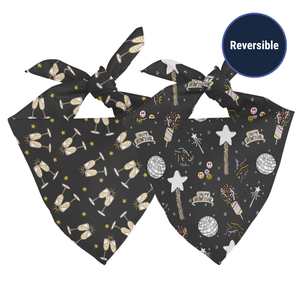 New Year’s Eve Reversible Dog Bandana by Dog Bandana Co., product view 2