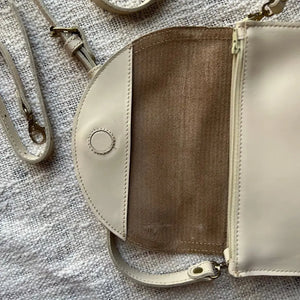 Nisolo Cleo Leather Convertible Crossbody Clutch by Mission Mercantile Leather Goods, natural skincare detail photo 14