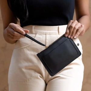 Nisolo Leather Go-To Wristlet Clutch Mission Mercantile Leather Goods