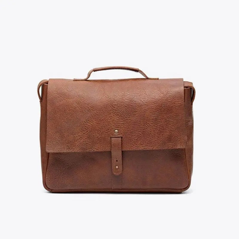 Nisolo Loreto Leather Messenger Bag by Mission Mercantile Leather Goods, handmade leather goods detail photo 2