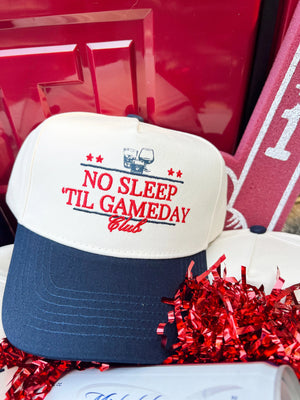 No Sleep Til' Gameday Vintage Trucker Hat KenzKustomz