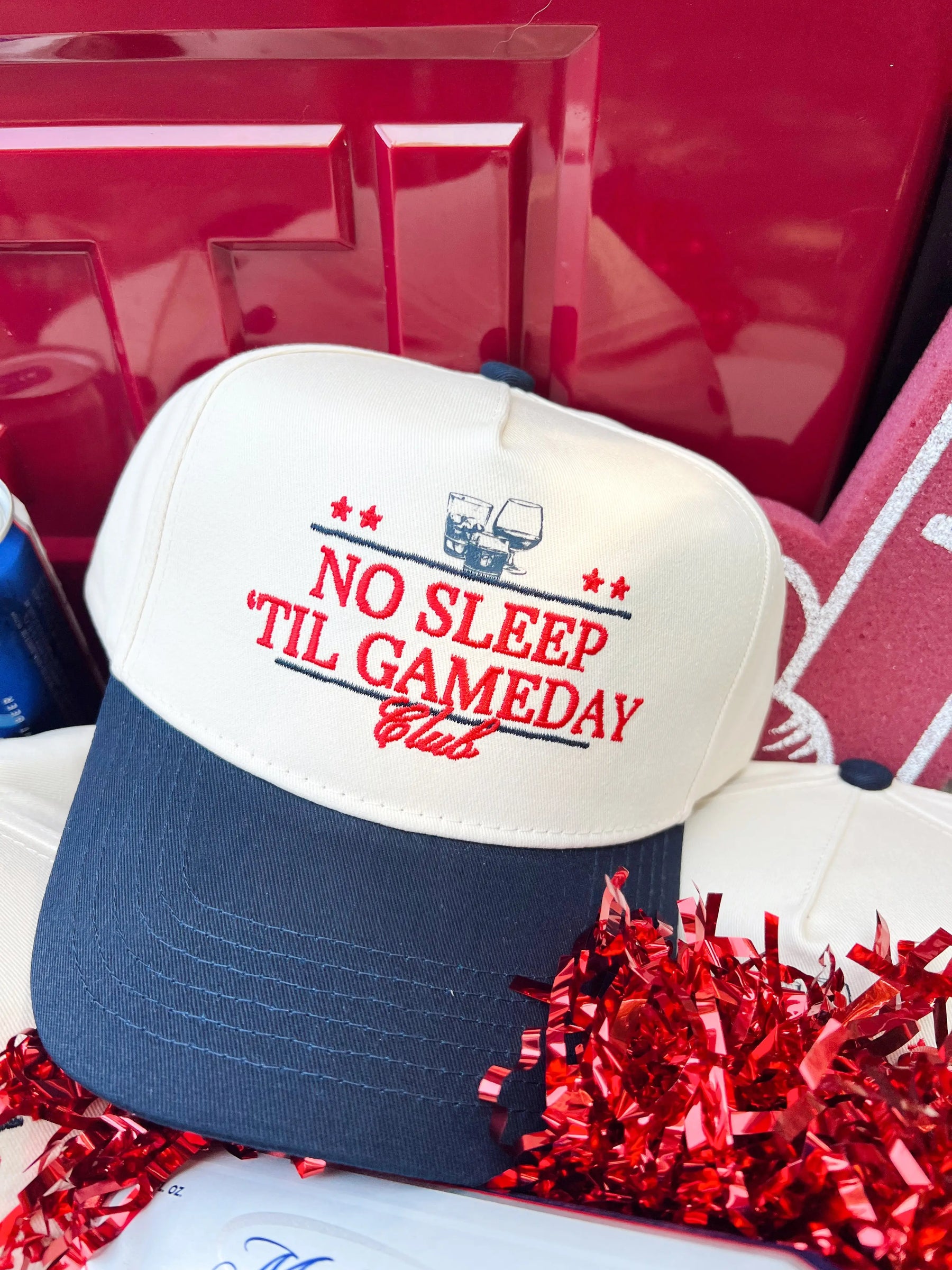 No Sleep Til' Gameday Vintage Trucker Hat KenzKustomz