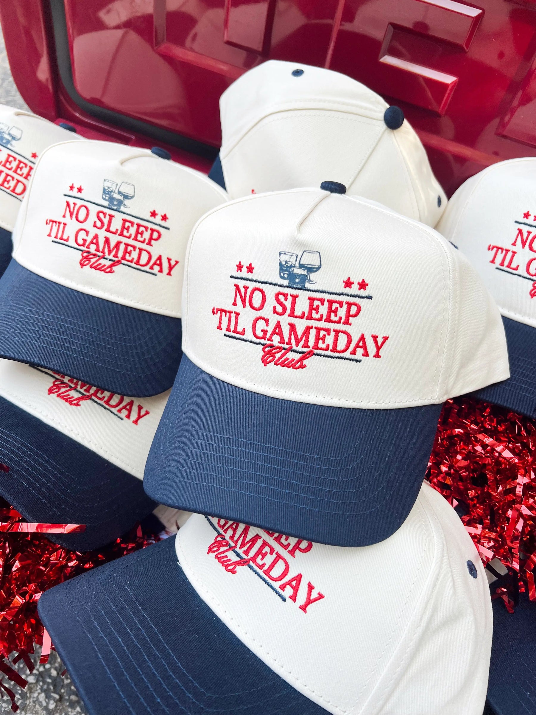 No Sleep Til' Gameday Vintage Trucker Hat KenzKustomz
