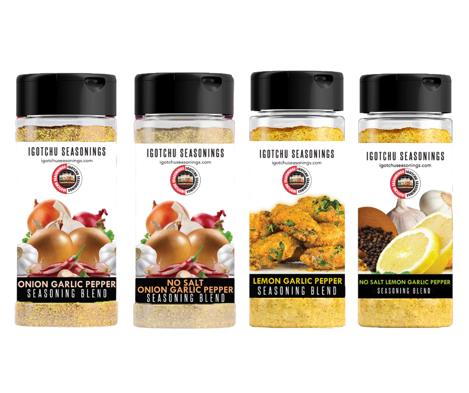 Salt & No Salt Pepper by Igotchu Seasonings, Southern food gift main product photo