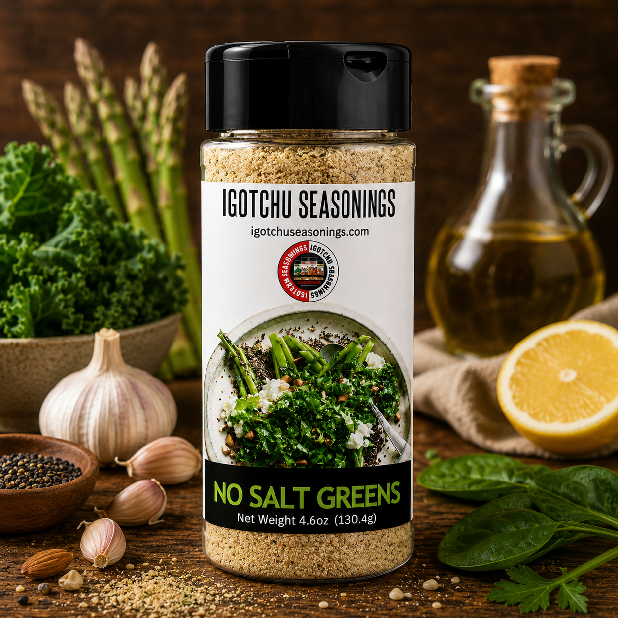 Igotchu No Salt Greens Seasoning by Igotchu Seasonings, Southern food gift main product photo