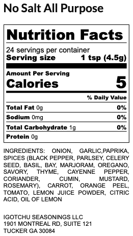 Igotchu No Salt All Purpose seasoning by Igotchu Seasonings, Southern food gift detail photo 3