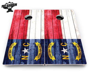 North Carolina State Flag Cornhole Boards - Pro Solution Elite Series by Cornhole Solutions, custom cornhole board detail photo 4
