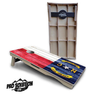 North Carolina State Flag Cornhole Boards - Pro Solution Lite Series Cornhole Solutions