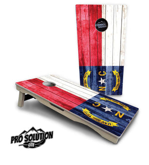 North Carolina State Flag Cornhole Boards - Pro Solution Lite Series Cornhole Solutions