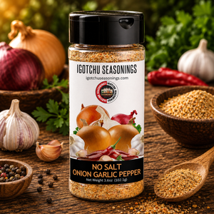 Igotchu No Salt Onion Garlic pepper by Igotchu Seasonings, Southern food gift main product photo