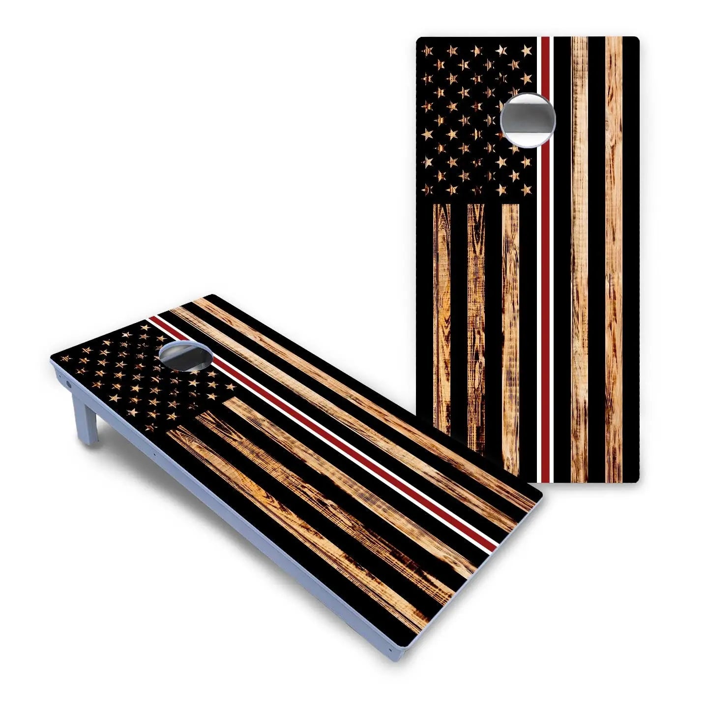 Nurse Thin Line Flag Cornhole Boards - All Weather Series by Cornhole Solutions, custom cornhole board detail photo 2